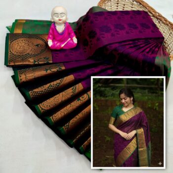 Trendy 3D Embossed Sarees | Semi Silk Sarees