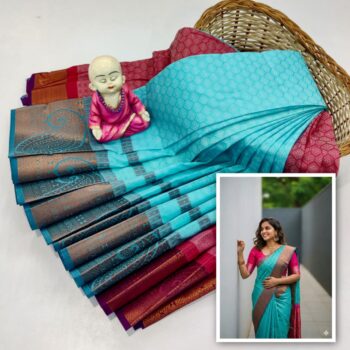 Trendy 3D Embossed Sarees | Semi Silk Sarees