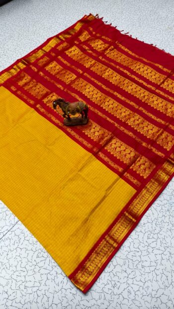 Checked Kalyani Cotton Saree