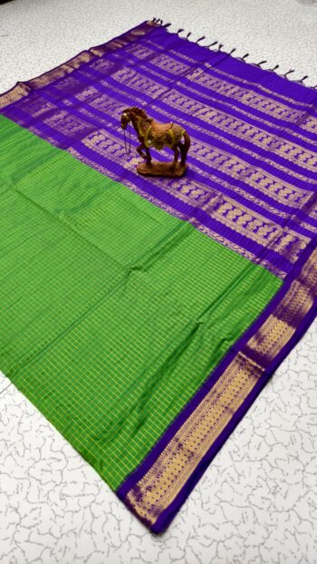 Checked Kalyani Cotton Saree