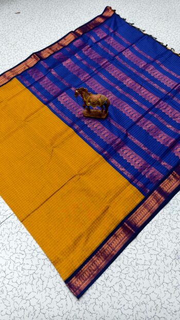 Checked Kalyani Cotton Saree