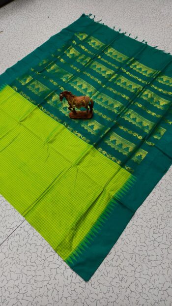 Checked Kalyani Cotton Saree