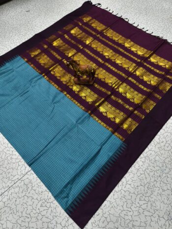 Checked Kalyani Cotton Saree