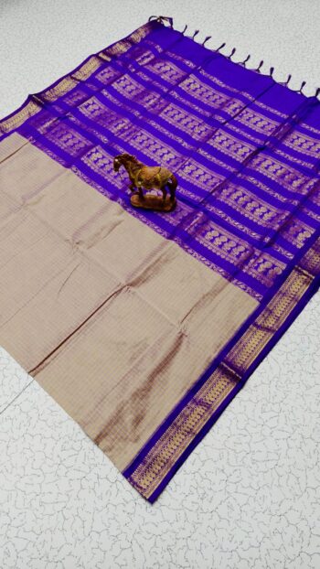 Checked Kalyani Cotton Saree