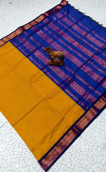 Checked Kalyani Cotton Saree