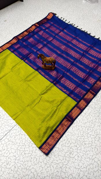 Checked Kalyani Cotton Saree