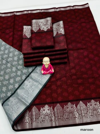 Trendy 3D Embossed Sarees | Semi Silk Sarees