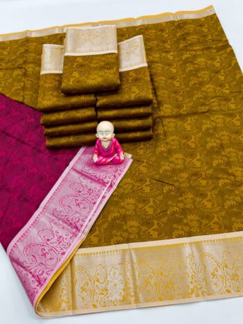 Trendy 3D Embossed Sarees | Semi Silk Sarees