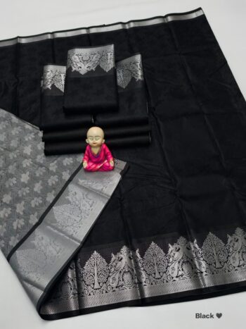 Trendy 3D Embossed Sarees | Semi Silk Sarees