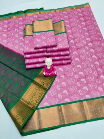Trendy 3D Embossed Sarees | Semi Silk Sarees