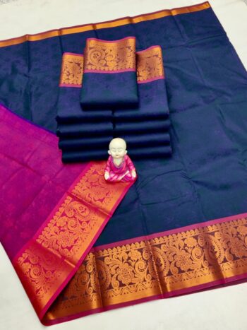 Trendy 3D Embossed Sarees | Semi Silk Sarees