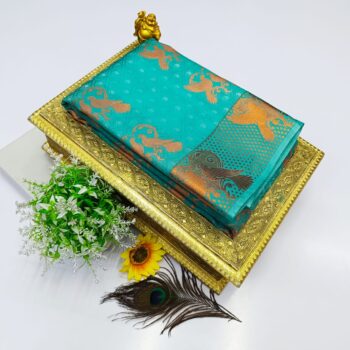 FANCY SOFT SILK BHUTTA EMBOSSED SAREE
