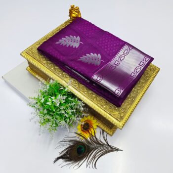 FANCY SOFT SILK BHUTTA EMBOSSED SAREE