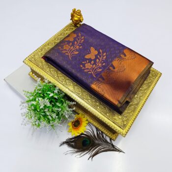 FANCY SOFT SILK BHUTTA EMBOSSED SAREE
