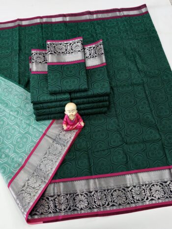 Trendy 3D Embossed Sarees | Semi Silk Sarees