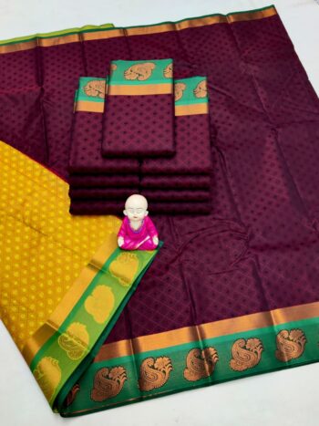 Trendy 3D Embossed Sarees | Semi Silk Sarees