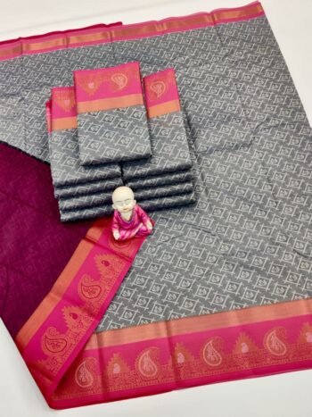 Trendy 3D Embossed Sarees | Semi Silk Sarees