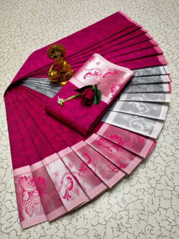 Trendy 3D Embossed Sarees | Semi Silk Sarees