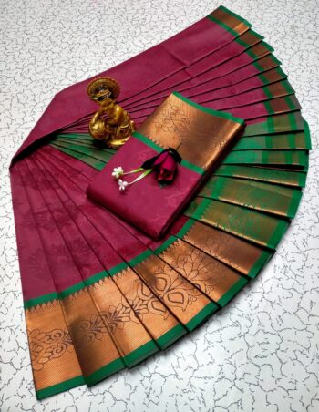 Trendy 3D Embossed Sarees | Semi Silk Sarees