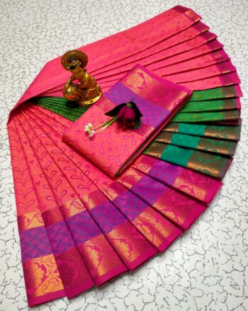 Trendy 3D Embossed Sarees | Semi Silk Sarees