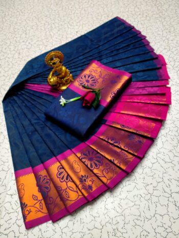 Trendy 3D Embossed Sarees | Semi Silk Sarees