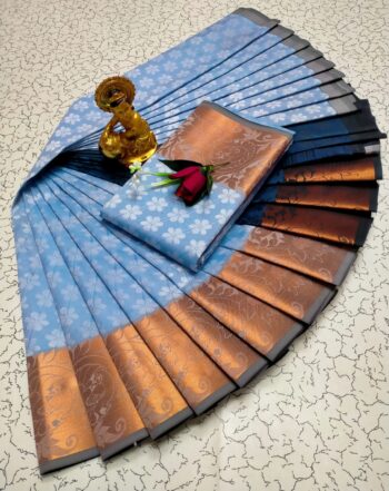 Trendy 3D Embossed Sarees | Semi Silk Sarees