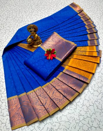 Trendy 3D Embossed Sarees | Semi Silk Sarees