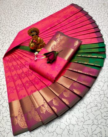 Trendy 3D Embossed Sarees | Semi Silk Sarees
