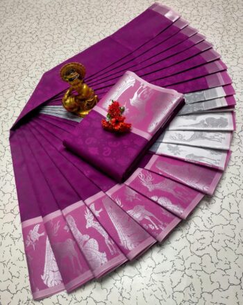 Trendy 3D Embossed Sarees | Semi Silk Sarees